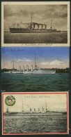 MSP VON 1914 - 1918 S.M.S. Rostock, 3 Verschiedene Gebrauchte Ansichtskarten, Pracht - Maritime