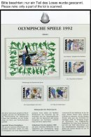 SPORT **,Brief,BrfStk , Olympische Spiele 1992 In 2 Spezialalben, Mit Blocks, Kleinbogen, FDC`s, Markenheftchen, Prachte - Sonstige & Ohne Zuordnung