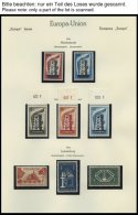 EUROPA UNION **, Postfrische Sammlung Europa-Union Von 1956-92 In 5 Leuchtturm Alben, Komplett Bis Auf Andorra-Spanische - Other & Unclassified