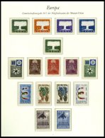 EUROPA UNION **, 1957, Baum, Kompletter Jahrgang, Pracht , Mi. 242.- - Collections
