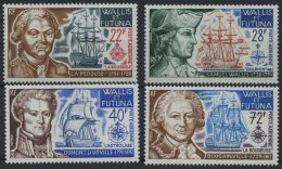 WALLIS- UND FUTUNA-INSELN 242-45 **, 1973, Entdecker Und Schiffe, Prachtsatz, Mi. 70.- - Vide