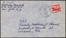 FELDPOST 1952, Feldpostbrief Aus Athen über Das Amerikanische Konsulat An Das Feldpostamt 206 In New York, Mit K1 F - Gebraucht