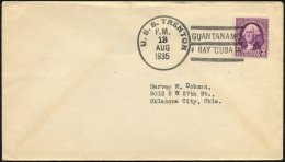 FELDPOST 1935, Brief Mit K1 Des US-Kriegsschiffes U.S.S. TRENTON Aus Guantanamo, Pracht - Oblitérés