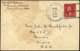 FELDPOST 1928, K1 U.S.M. CORPS PORT AU PRINCE Auf Feldpostbrief Aus Haiti, Feinst (fleckig) - Gebraucht