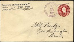 US-FLUGPOST 1.5.1925, Zwei 5 C. Ganzsachenumschläge Mit Blauem Und Violettem Sonderstempel Zum Ersten Transkontinen - 1c. 1918-1940 Covers