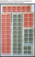 SAMMUNGEN, LOTS **,* , 1922-64, Umfangreiche Sammlung Verschiedener Werte Mit Plattennummern In Unterschiedlichen Einhei - Collections