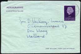 NIEDERLÄNDISCH-NEUGUINEA 1962, 35 C. Violett Ganzsachen-Aerogramm Von Biak Nach Holland, Feinst - Niederländisch-Neuguinea