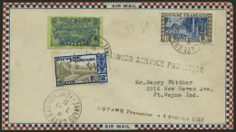FRANZÖSISCH-GUYANA 89,124,150 BRIEF, 1931, Luftpostbrief Von Cayenne Nach Fort Wayene/USA, Pracht - Other & Unclassified