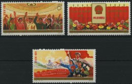 CHINA - VOLKSREPUBLIK 1225-27 **, 1975, 4. Nationaler Volkskongreß, Prachtsatz, Mi. 75.- - Sonstige & Ohne Zuordnung