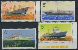 CHINA - VOLKSREPUBLIK 1113-16 (*), 1972, Handelsschiffe Der Volksrepublik China, Wie Verausgabt Ohne Gummi, Prachtsatz, - Other & Unclassified