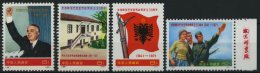 CHINA - VOLKSREPUBLIK 1098-1101 (*), 1971, 30 Jahre Arbeiterpartei Albaniens, Wie Verausgabt Ohne Gummi, Mi. Nr. 1099 Za - Sonstige & Ohne Zuordnung