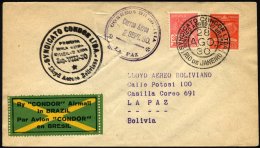 BRASILIEN 28.8.1930, Condor-Erstflug RIO DE JANEIRO-LA PAZ, Starke Vorderseitige Beförderungsschäden, Mül - Andere & Zonder Classificatie