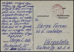 UNGARN 1968, Portofreie Feldpostkarte Eines In Der Tschechoslowakei Eingesetzten Ungarischen Soldaten, über Das Pos - Sonstige & Ohne Zuordnung