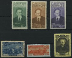 SOWJETUNION 1515-20 **, 1950, Kalinin Und SSR, 2 Prachtsätze, Mi. 95.- - Sonstige & Ohne Zuordnung