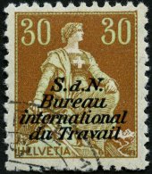 BIT/ILO 5 O, 1923, 30 C. Braunorange/hellgrün, Rauhe Zähnung, Pracht, Mi. 90.- - Dienstmarken