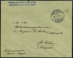 MILITÄRFELDPOST 1917, Brief Eines Internierten Kriegsgefangenen Aus Dem Lager EBNAT-KAPPEL Nach St. Gallen, Mit Bla - Sonstige & Ohne Zuordnung