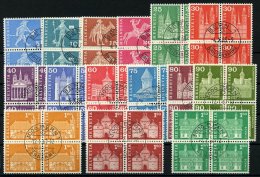 SCHWEIZ BUNDESPOST 696-712y VB O, 1963-68, Postgeschichtliche Motive Und Baudenkmäler, Phosphoreszierendes Papier, - Used Stamps