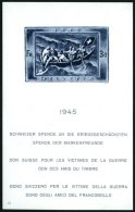 SCHWEIZ BUNDESPOST Bl. 11 **, 1945, Block Kriegsgeschädigte, Weißer Gummi, Pracht - Gebraucht