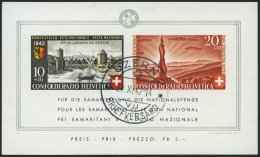 SCHWEIZ BUNDESPOST Bl. 7 O, 1942, Block Pro Patria, Pracht, Mi. 300.- - Used Stamps
