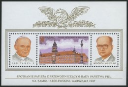 POLEN Bl. 102 **, 1987, Block 3. Besuch Von Papst Johannes Paul II, Pracht, Mi. 55.- - Other & Unclassified