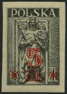 POLEN 454U **, 1947, 5 Zl. Auf 6 Zl. Baudenkmäler, Ungezähnt, Pracht, Mi. 50.- - Sonstige & Ohne Zuordnung