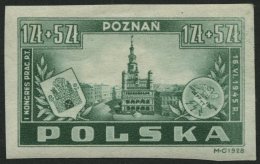 POLEN 403U **, 1945, 1 Zl. Postbeamtenkongress, Ungezähnt, Pracht, Mi. 100.- - Sonstige & Ohne Zuordnung