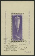 POLEN Bl. 6 O, 1938, Block Stratosphärenflug, Sonderstempel, Feinst, Mi. 90.- - Other & Unclassified