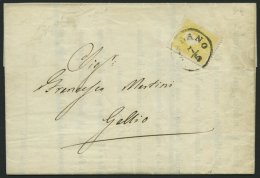 LOMBARDEI UND VENETIEN 6II BRIEF, 1865, 2 So. Gelb, Type II, Einzelfrankatur Auf Trauerdrucksache Mit K1 BASSANO Nach Ga - Lombardy-Venetia