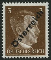 STERREICH IVa **, 1945, Nicht Ausgegeben: 3 Pf. Dunkelgelbbraun, Pracht, Befund Sturzeis, Mi. 100.- - Sonstige & Ohne Zuordnung