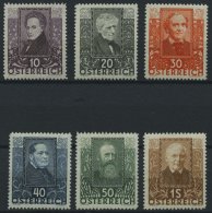 STERREICH 524-29 **, *, 1931, Dichter, Prachtsatz - Sonstige & Ohne Zuordnung