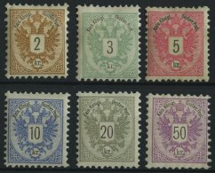 STERREICH 44-49 *,** , 1883, Doppeladler, Normale Zähnung, Prachtsatz, Mi. 190.- - Sonstige & Ohne Zuordnung