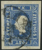 STERREICH 16a O, 1858, 1.05 Kr. Blau, Lombardei-K2 MILANO, Breitrandig, Pracht, Gepr. Seitz, Mi. 700.- - Gebraucht