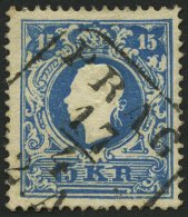 STERREICH 15I O, 1858, 15 Kr. Blau, Type I, R4 PRAG, Kabinett - Sonstige & Ohne Zuordnung