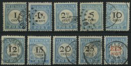 PORTOMARKEN P 3-12 O, 1881/7, Kleine Ziffer, Prachtsatz - Postage Due