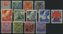 NIEDERLANDE 192-204A *, 1926/7, Voor Het Kind Und Rotes Kreuz, Falzreste, 3 Prachtsätze - Andere & Zonder Classificatie