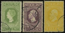 NIEDERLANDE 88,90/1 O, 1913, 50 C., 21/2 Und 5 G. Unabhängigkeit, 3 Prachtwerte, Mi. 125.- - Andere & Zonder Classificatie