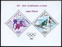 MONACO 1419/20 **, 1980, Olympische Winterspiele, Sonderdruck Als Block, Pracht, Mi. 220.- - Sonstige & Ohne Zuordnung