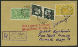 LITAUEN U.a. 121-23 BRIEF, 1922-31, 3 Verschiedene Luftpostbelege Nach Deutschland, Rußland Und In Die USA, Dazu E - Lithuania