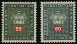 DIENSTMARKEN D 40/1y **, 1968, 55 Und 60 Rp. Weißes Papier, 2 Prachtwerte, Mi. 63.- - Dienstmarken