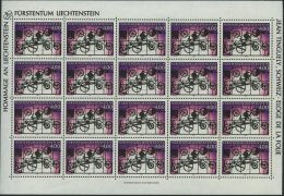 LIECHTENSTEIN 1084KB **, 1994, 4 Fr. Zeitgenössische Kunst Im Kleinbogen, Pracht, Mi. 140.- - Autres & Non Classés