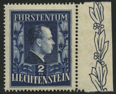 LIECHTENSTEIN 304BW **, 1951, 2 Fr. Fürst Franz Josef II, Gezähnt L 14 3/4, Wz. 2 W, Pracht, Mi. 1400.- - Other & Unclassified