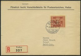 LIECHTENSTEIN 252 BRIEF, 1947, 5 Fr. Wappen Auf FDC, Einschreibbrief, Pracht, Mi. 300.- - Other & Unclassified