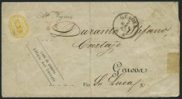 PORTOMARKEN P 1a BRIEF, 1863, 10 C. Gelb Auf Dienstbrief Mit K1 GENOVA, Pracht - Postage Due