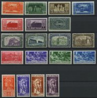 ITALIEN 318-24,333-44 *, 1929/30, Klosterabtei Monte Cassino, Nationalmiliz, Francesco Ferruchi, Falzrest, 3 Prachts&aum - Unclassified