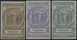 ITALIEN 182-85 *, 1923, Fürsorgekasse Der Nationalmiliz, Falzrest, 50 C. Leichte Bugspur Sonst Prachtsatz - Unclassified