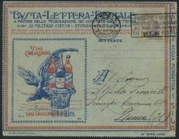 ITALIEN B 92II BRIEF, 1923, 50 C. Violett, Aufdruck B.L.P. Auf Inseraten-Kartenbrief (22. Serie Lazio) Von Neapel Nach R - Unclassified