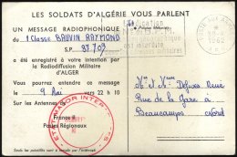 FRANKREICH FELDPOST 1962, Seltene Feldpost-Radiokarte, In Der Mitgeteilt Wird, Daß Die Grüße Am 9. Mai - Sonstige & Ohne Zuordnung