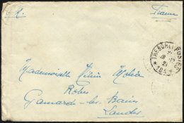 FRANKREICH FELDPOST 1921, K1 TRESOR ET POSTES/184 Auf Feldpostbrief Nach Frankreich, Feinst - Autres & Non Classés