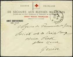 FRANKREICH FELDPOST 1915, Brief Von Crois Rouge Française, Von Der Argentur Blessés, An Das Internationale - Briefe U. Dokumente