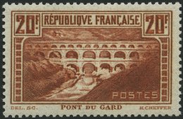 FRANKREICH 242C **, 1931, 20 Fr. Brücke über Den Gard, Gezähnt K 13, Type IIA (Yvert 262c), Pracht, Yvert - Autres & Non Classés